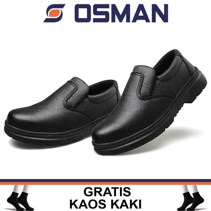 +++++] OSMAN Sepatu Safety Slip On Sepatu Safety Tanpa Tali Safety Slop