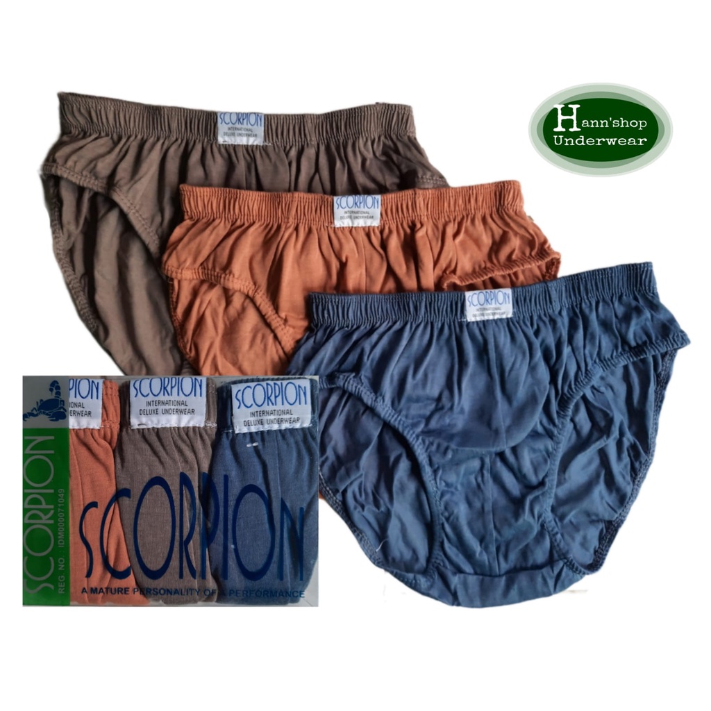 Celana Dalam Pria Scorpion isi 3Pcs/Pcs - Celana dalam pria dewasa