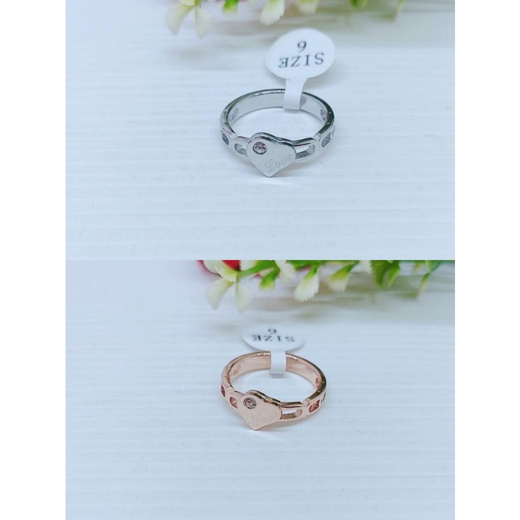 Cincin Titanium Permata Perhiasan Wanita Jewelry 3109/3110