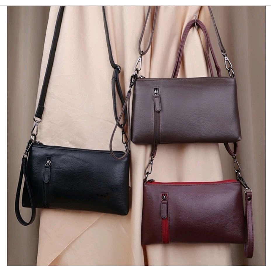 #IDH FASHION# BEST SELLER!! Tas Dompet Pria &amp; Wanita Import Clutch Zipper Panjang Kulit PU Wanita simpel staylish