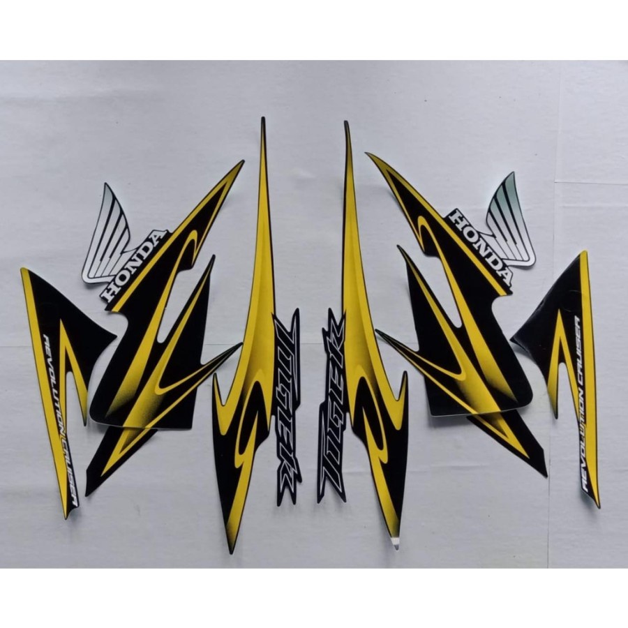 STRIPING STIKER LIS STANDAR HONDA TIGER 2013 | STIKER TIGER NEW - Hitam