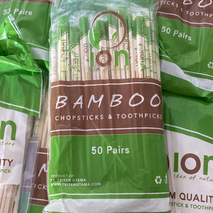 

Sumpit bambu Ion isi 50 pasang