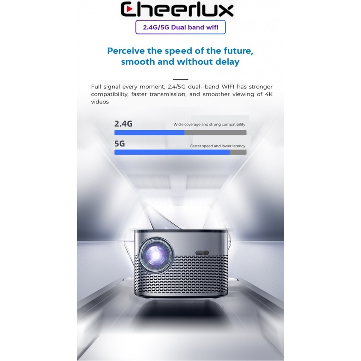 PS6339 Proyektor CHEERLUX C26 ANDROID Projector 280 ANSI Auto Focus Digital
