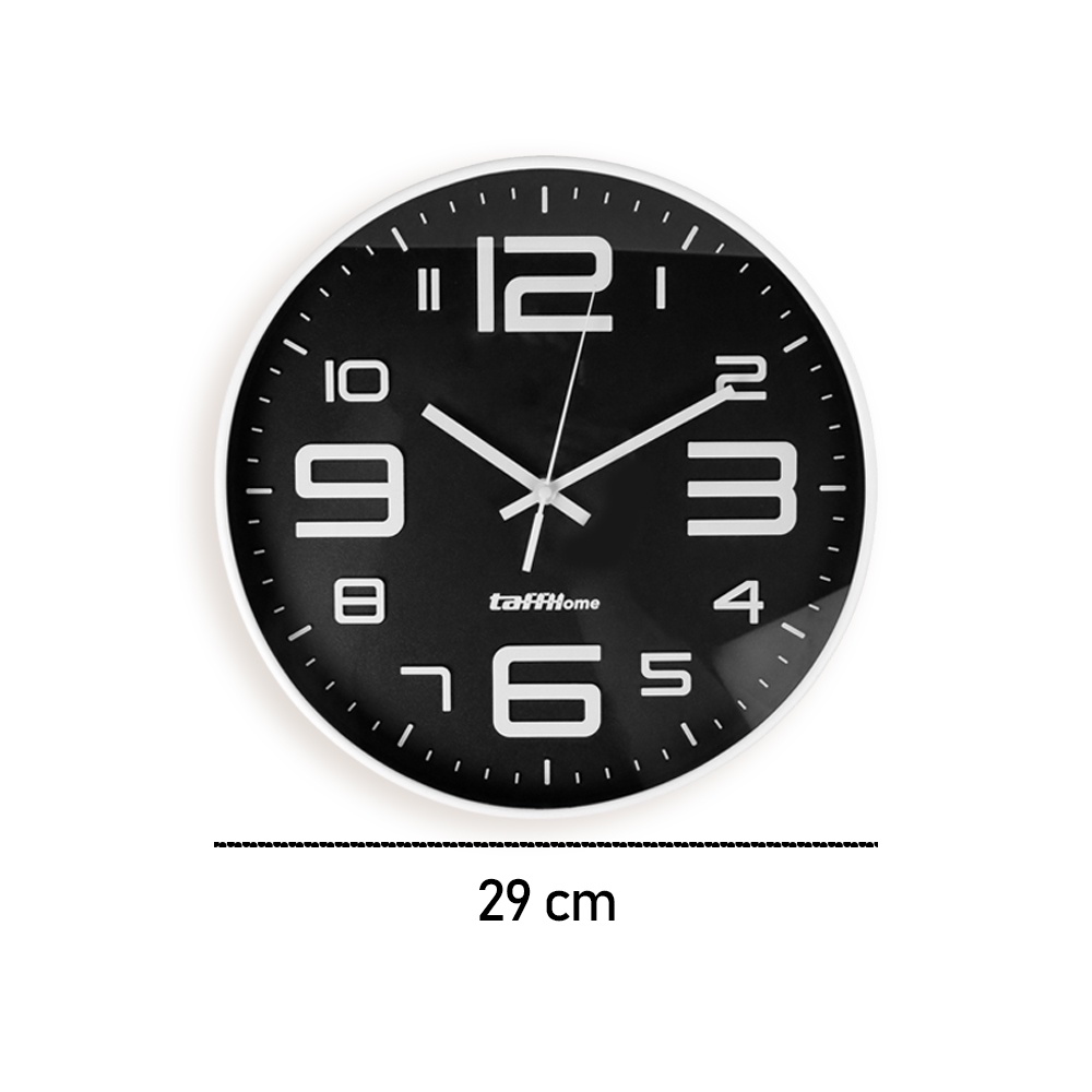 Jam Dinding Silent Sweep Quality Design Modern Diameter 29 cm - Black