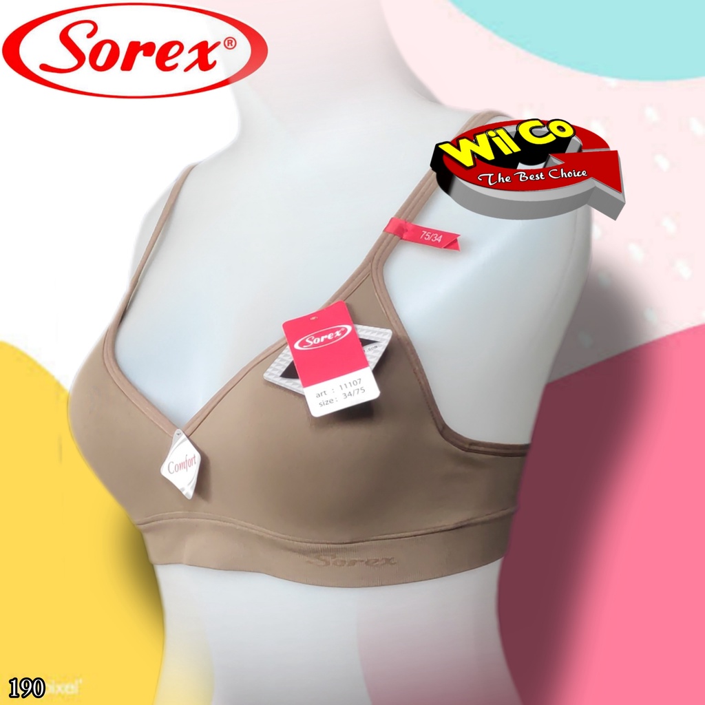 K190 - BRA/BH WANITA SOREX BUSA TANPA KAWAT SIZE 34 -40