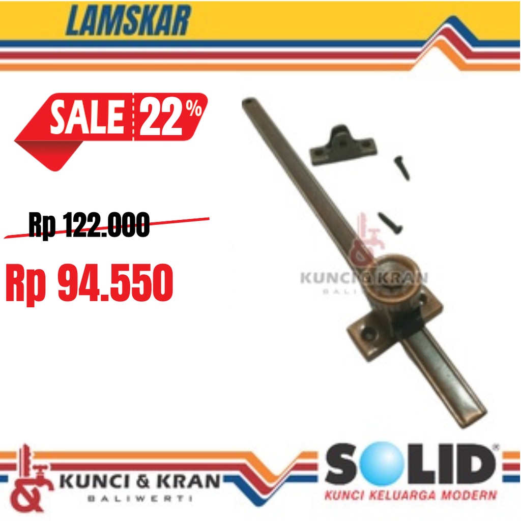 Lamskar Solid RMS SLD 622 Antique Penahan Jendela kayu Antique Lamskar Putar