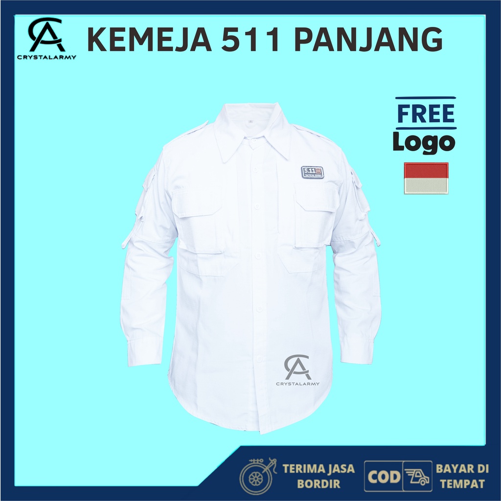 Kemeja Tactical Lengan Panjang / Baju Kerja Pria