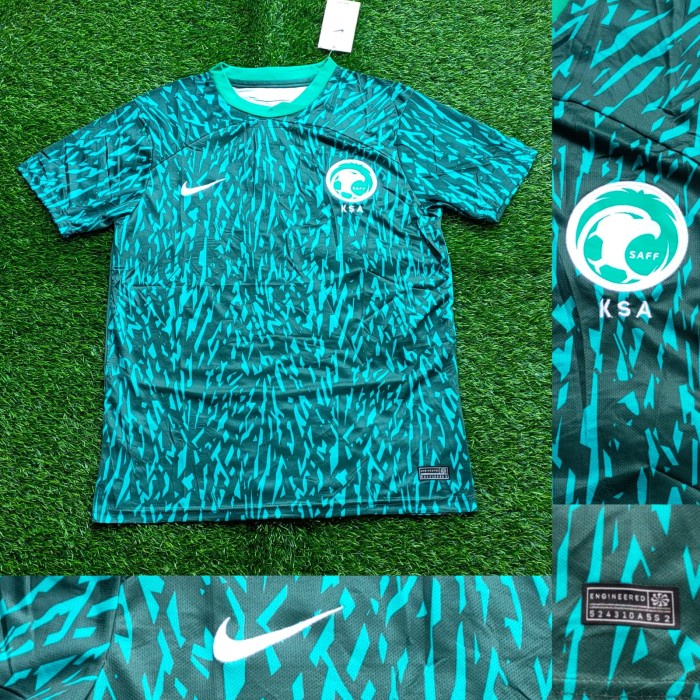 jersey  JERSEY BOLA ARAB SAUDI AWAY OFFICIAL PIALA DUNIA 2022 GRADE ORI IMPORT - S(I4D8) Best Seller