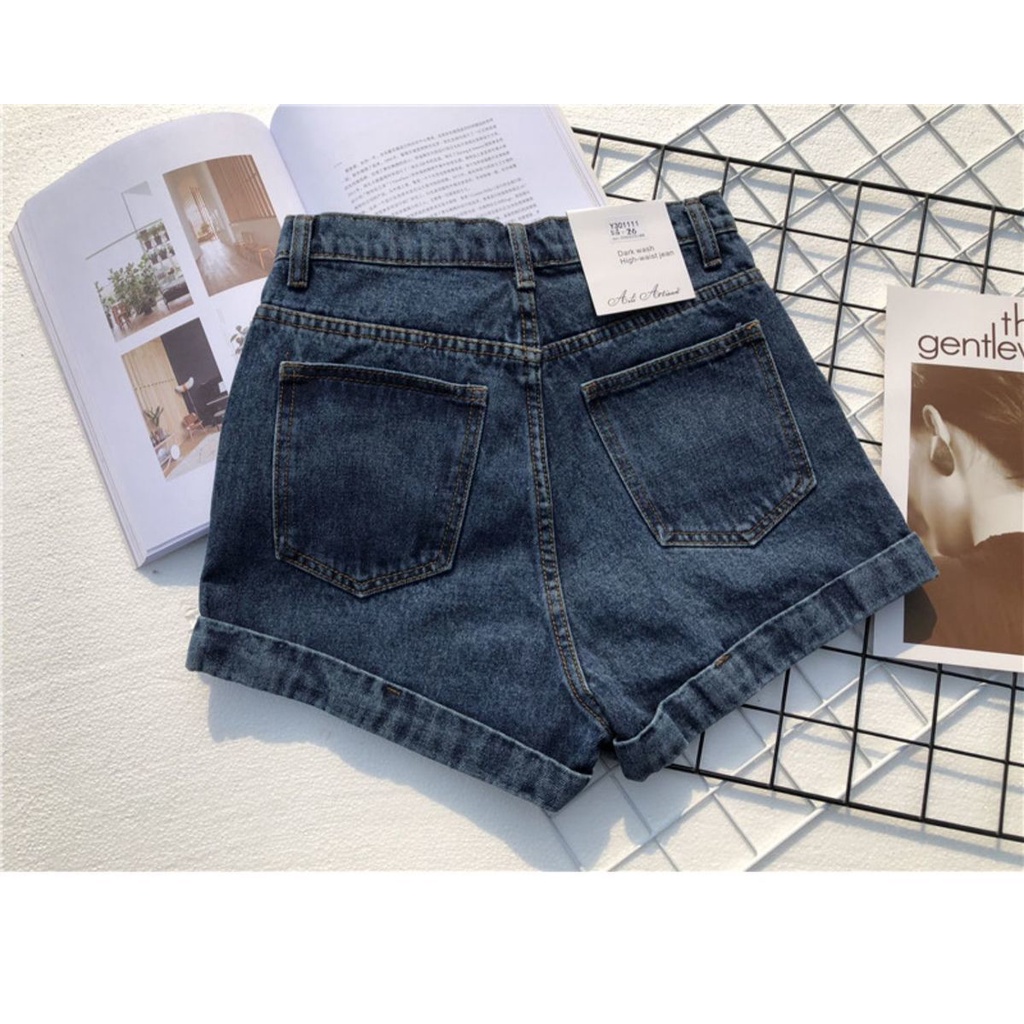 【Cewek_id】celana jeans pendek wanita hotpants highwaist cewek stretch denim korean kekinian 2023