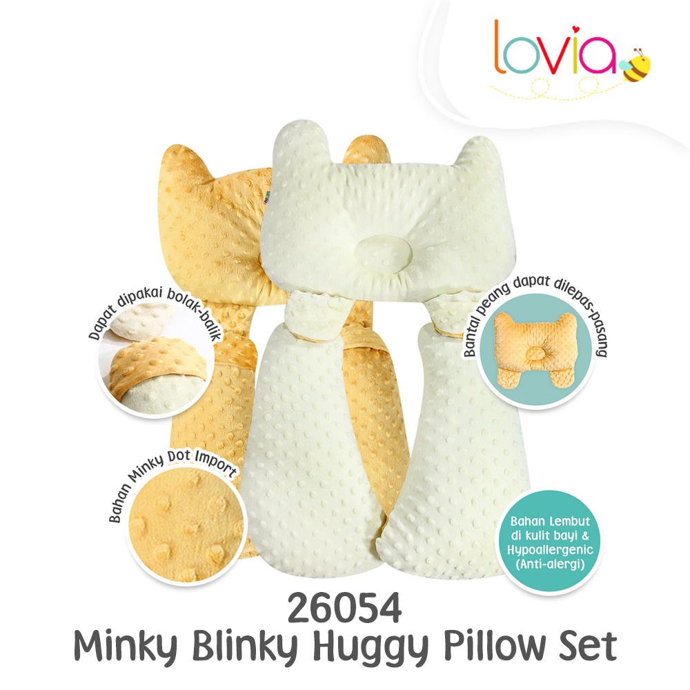 Kiddy Minky Blinky Huggy Pillow Set/ Bantal Peyang Bayi/ Bantal Bayi Multifungsi / 26054