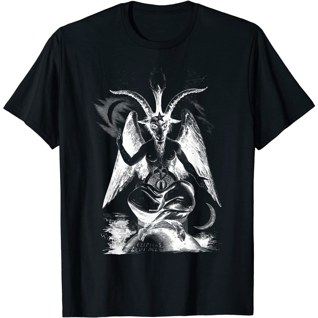 KAOS Baphomet T-Shirt. Sigil of Baphomet Goat Head Satan Tee
