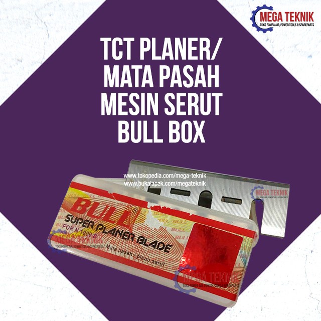 ___] TCT Blade Planer / Mata Pasah Mesin Serut Ketam Bull Box