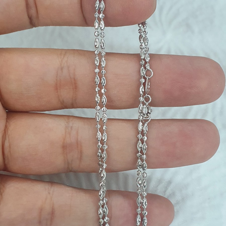 kalung botoran model merica oval pendek emas 75% 750 75 % 17k