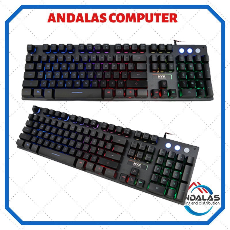 KEYBOARD GAMING GAME NYK KR-201 FULL SIZE RGB GAME MASTER