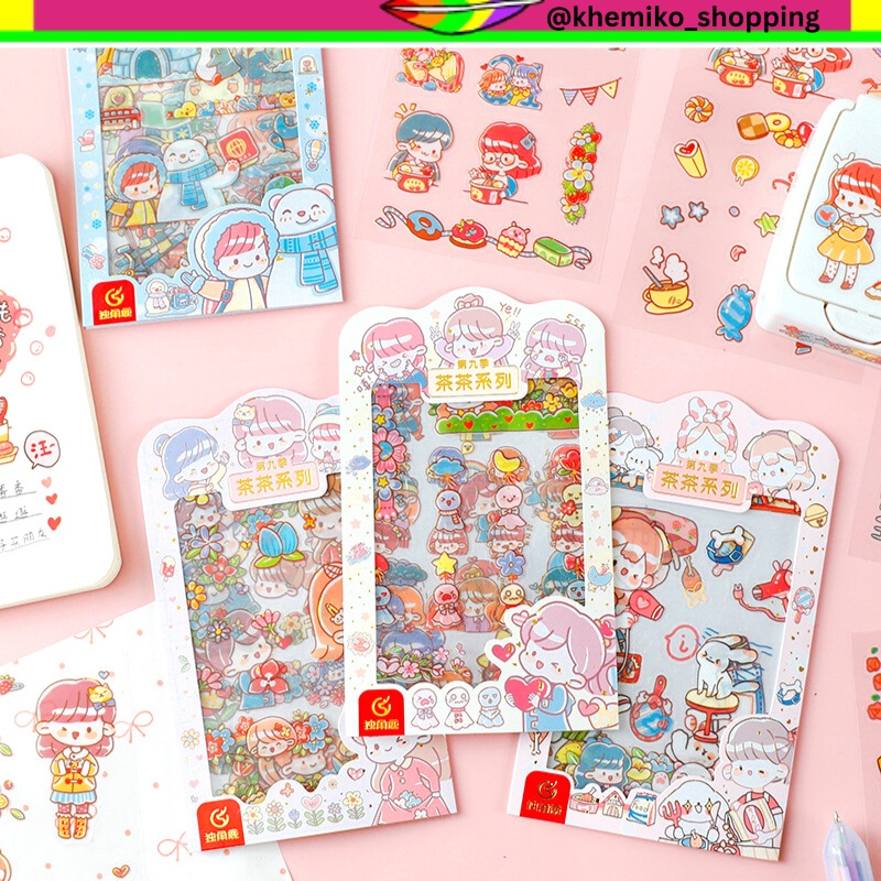 

ISI 4 LEMBAR MANDOU ANIME GIRL KARTUN SERIES CUTTING STICKER DECORATIVE PACK STIKER DEKORASI JOURNAL LUCU PET TRANSPARANT UNTUK HIAS SCRAPBOOK BUKU DIARY HP HOBI JOURNALING DLL @khemikoshopping