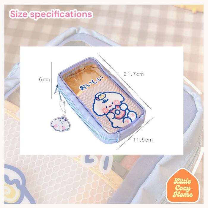 

Cutie Jumbo Transparent Pencil Case / Korean Style Kotak Tempat Pensil