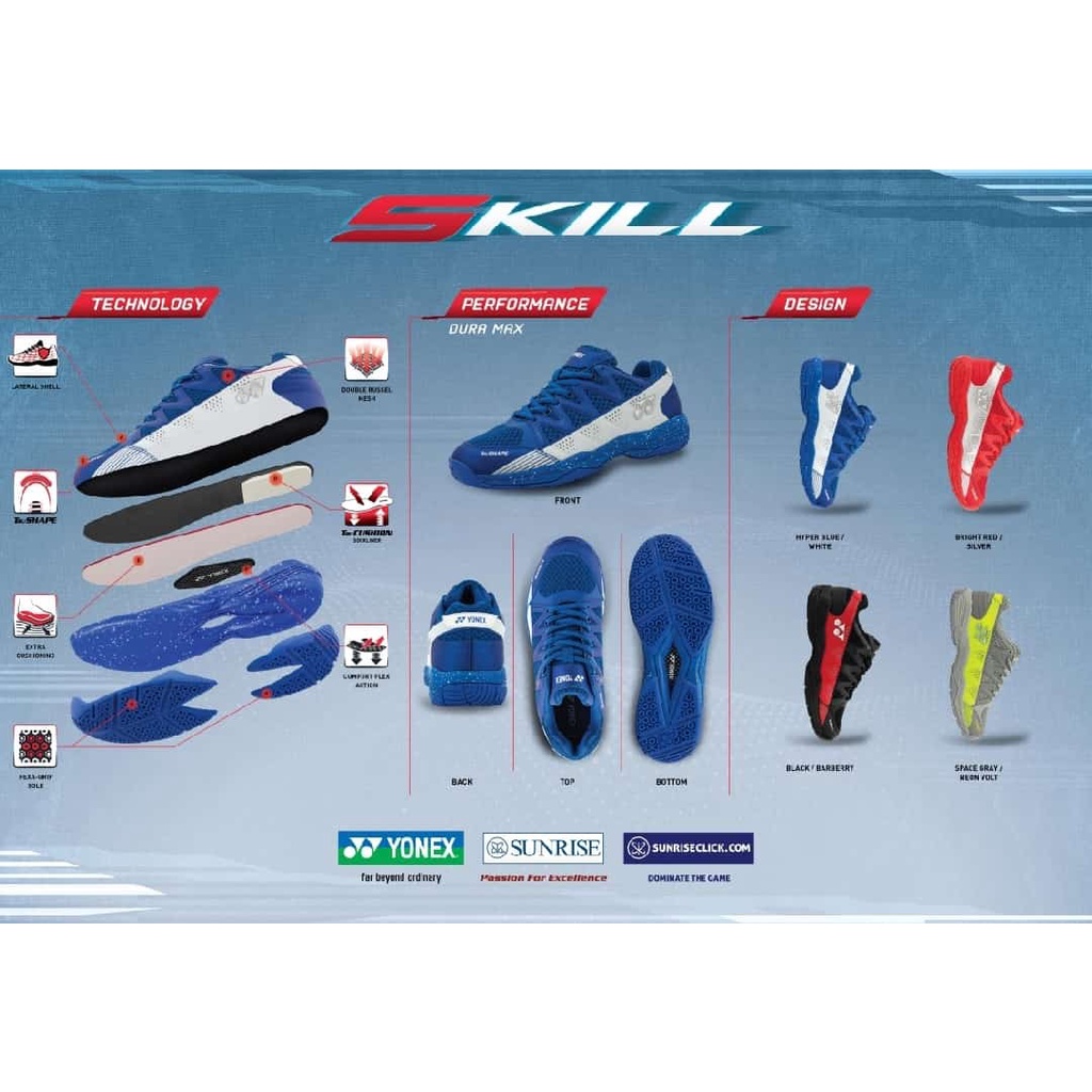 SEPATU BADMINTON YONEX SKILL - TRU CUSHION ORIGINAL YONEX