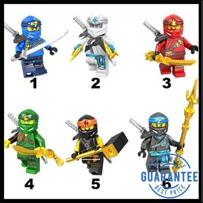 Ninjago Lloyd Kai Jay Cole Zane Nya Sensei Wu Minifigure Brick