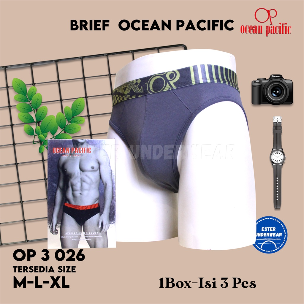 Ocean Pacific Celana Dalam Pria OP 026 Isi-3Pcs/Pack