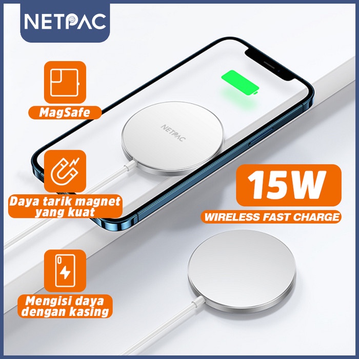 Uta Netpac Charger 15W Magnetic Wireless Charger Fast Wireless Charger