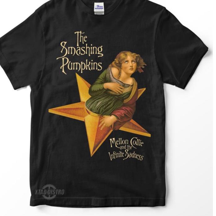 ☊ kaos THE SMASHING PUMPKINS MELLON COLLIE Premium Tshirt the smashing pumpkins kaos band vintage th