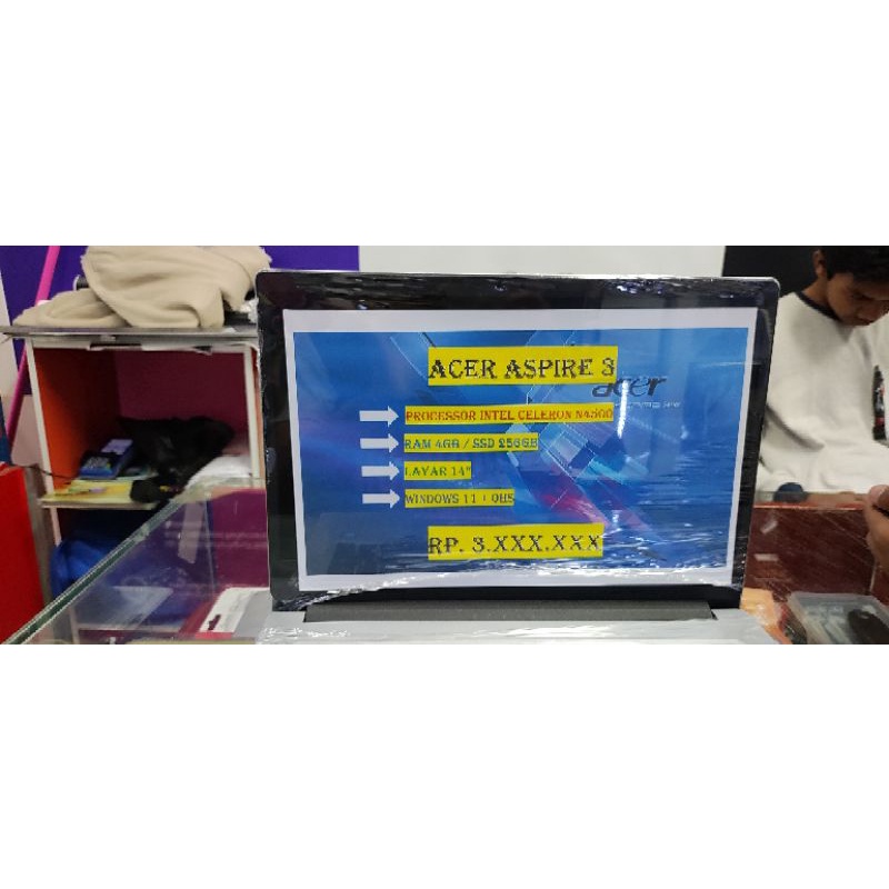 ACER ASPIRE 3 N4500 4GB SSD 256GB