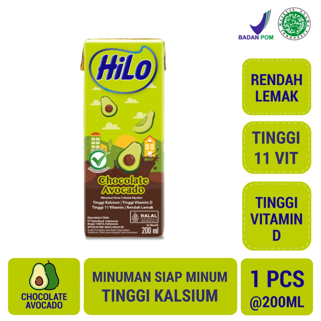 

HiLo Chocolate Avocado RTD 200ml - Minuman Siap Minum Tinggi Kalsium