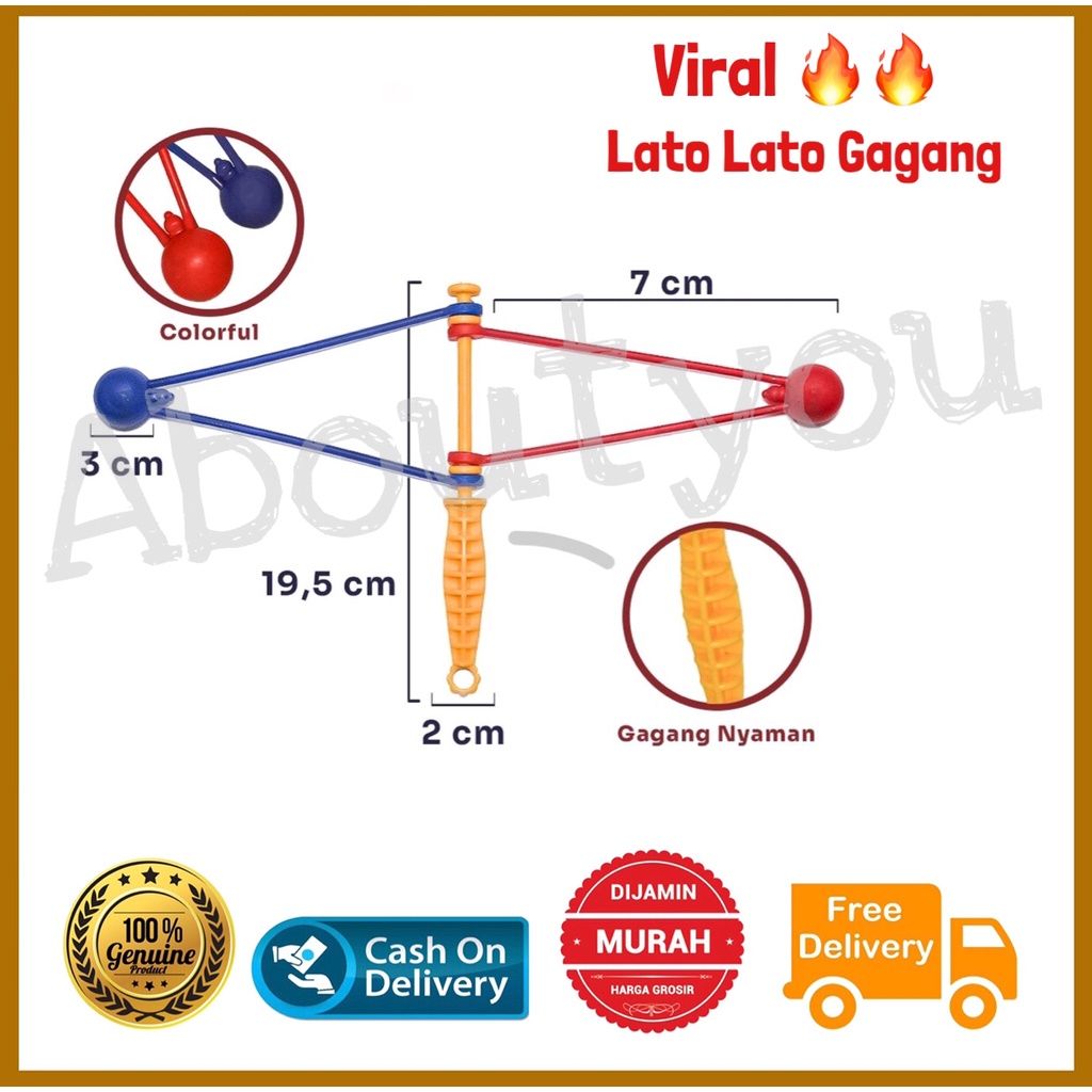 Grosir Mainan Lato Lato GAGANG Viral Mainan Tek Tek anak Lato Stick