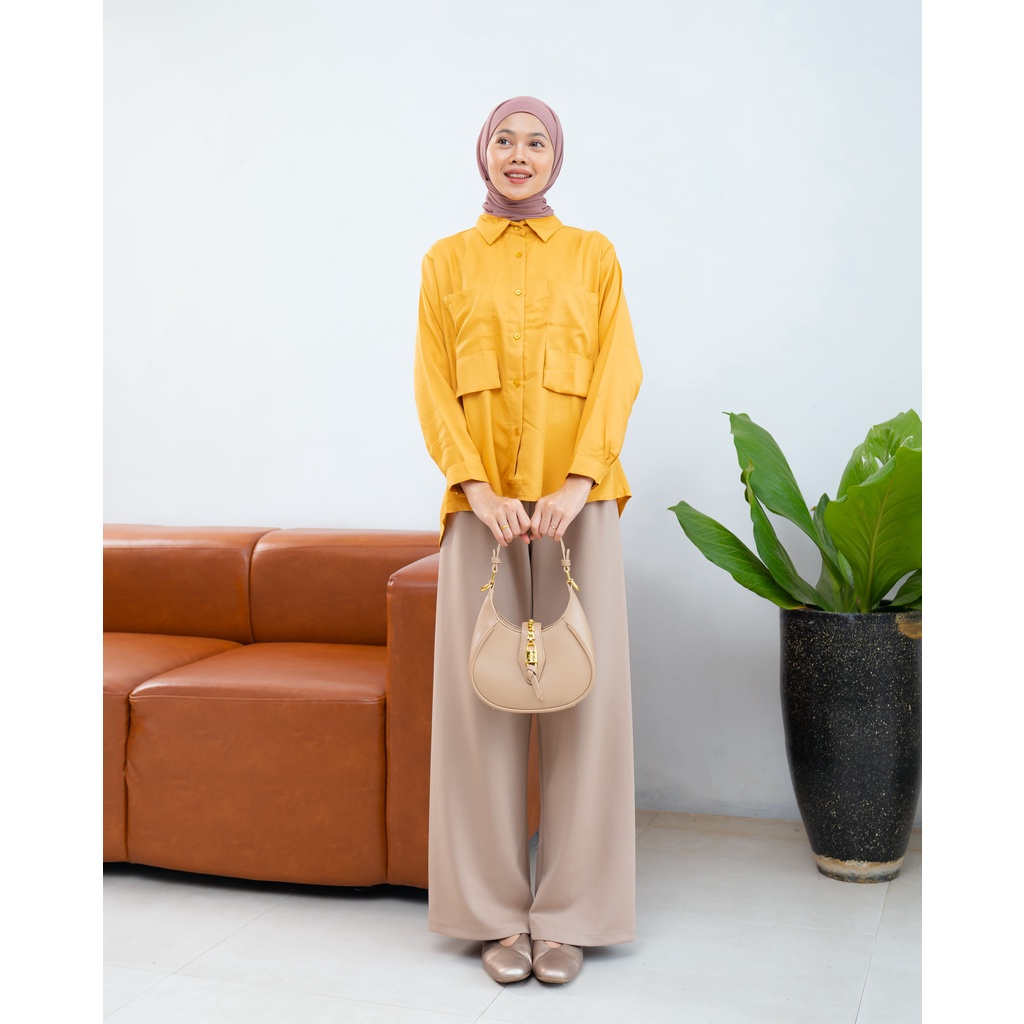KEMEJA BLOUSE OVERSIZE ALEA KATUN SHAKILA DAILY OFFICE SHIRT PREMIUM B595
