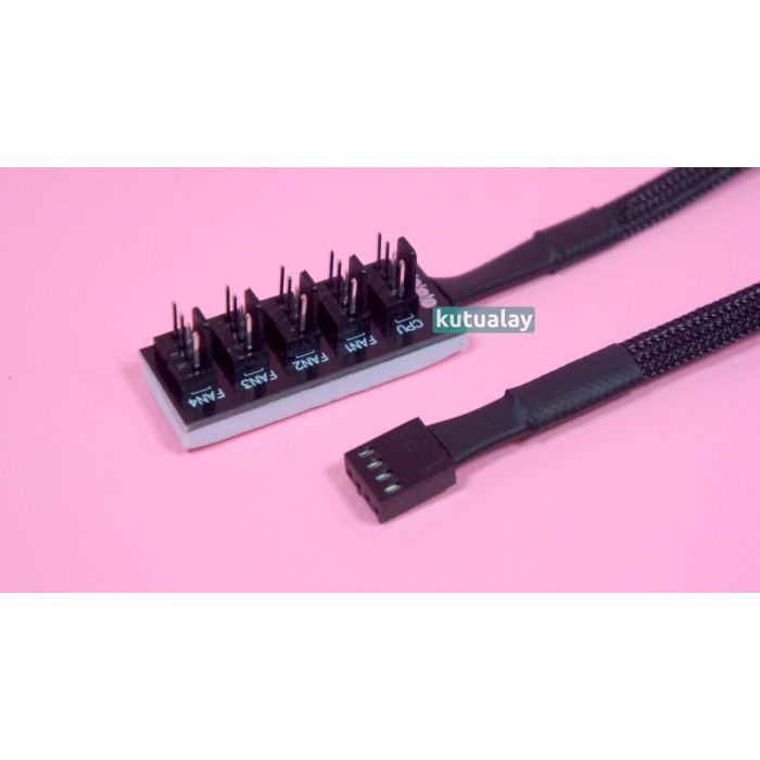 Terlaris Konektor Fan Pc Pwm 4 Pin To 3/4 Pin 5 Port Hub Splitter Kipas Cpu