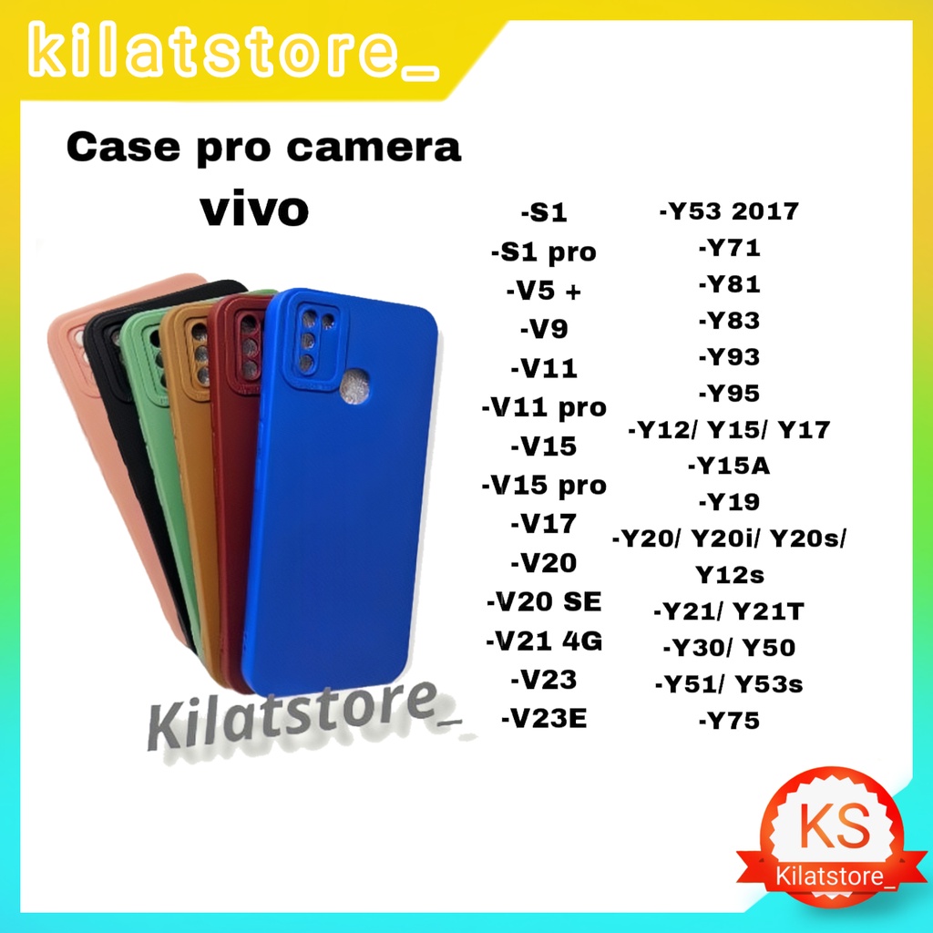 Soft Case Macaron + Protect Camera for Vivo