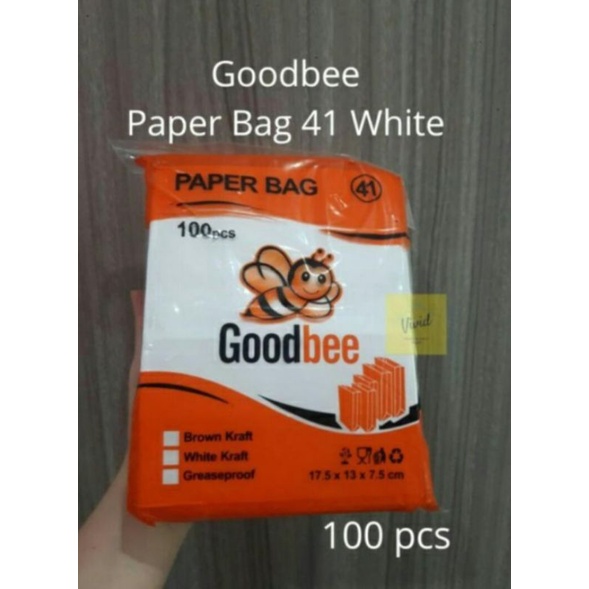 Paper Bag 41 White - Kantong Kertas Warna Putih (100 pcs)