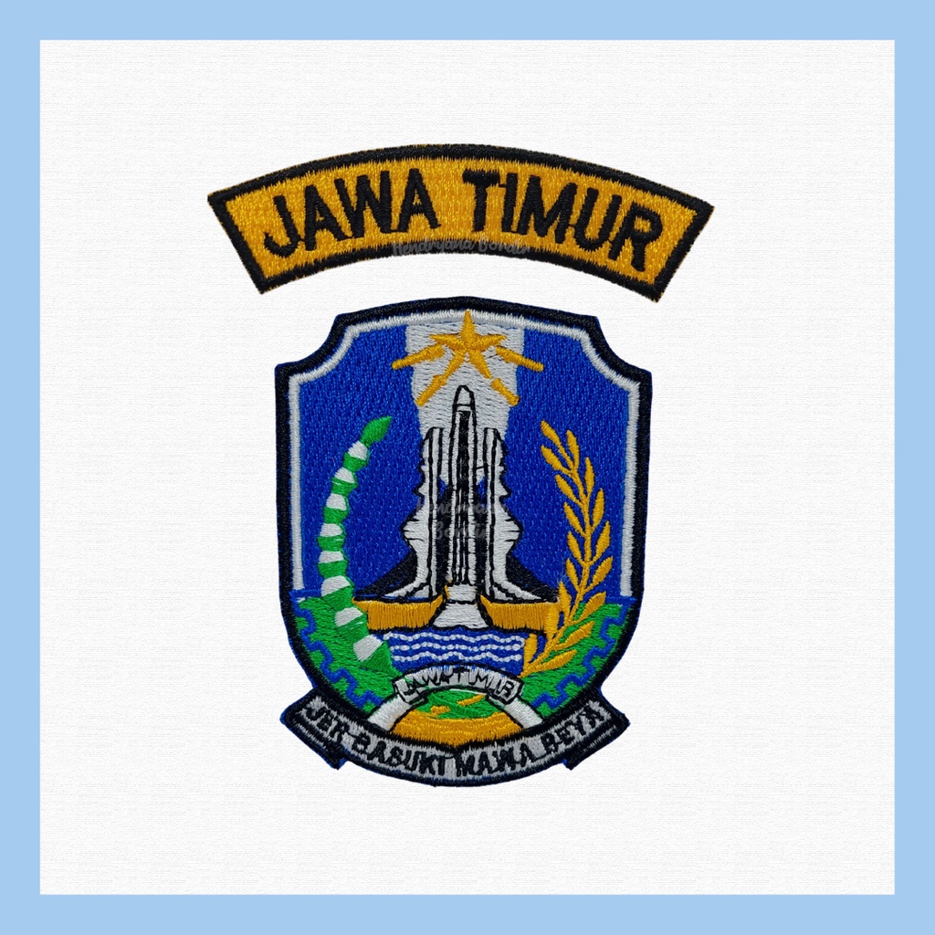 Bordir Logo Lokasi Jawa Timur Jatim — Patch Badge Bet Emblem