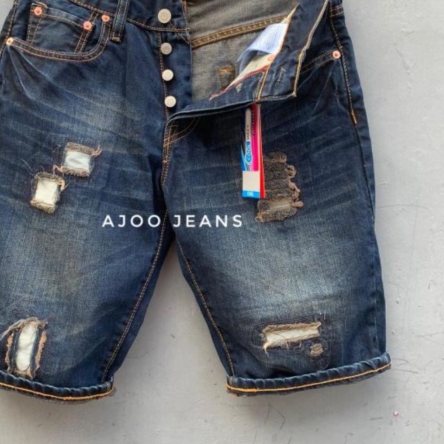 ◙ Celana Pendek Import Pria 501 Sobek Fashion Made In Vietnam 🇻🇳 BestSeller ☞