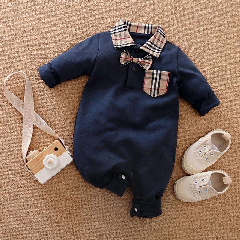 Jumper tuxedo polos anak usia 0-2 tahun/ baju jumpusit bayi warna NAVY &amp; WHITE Import