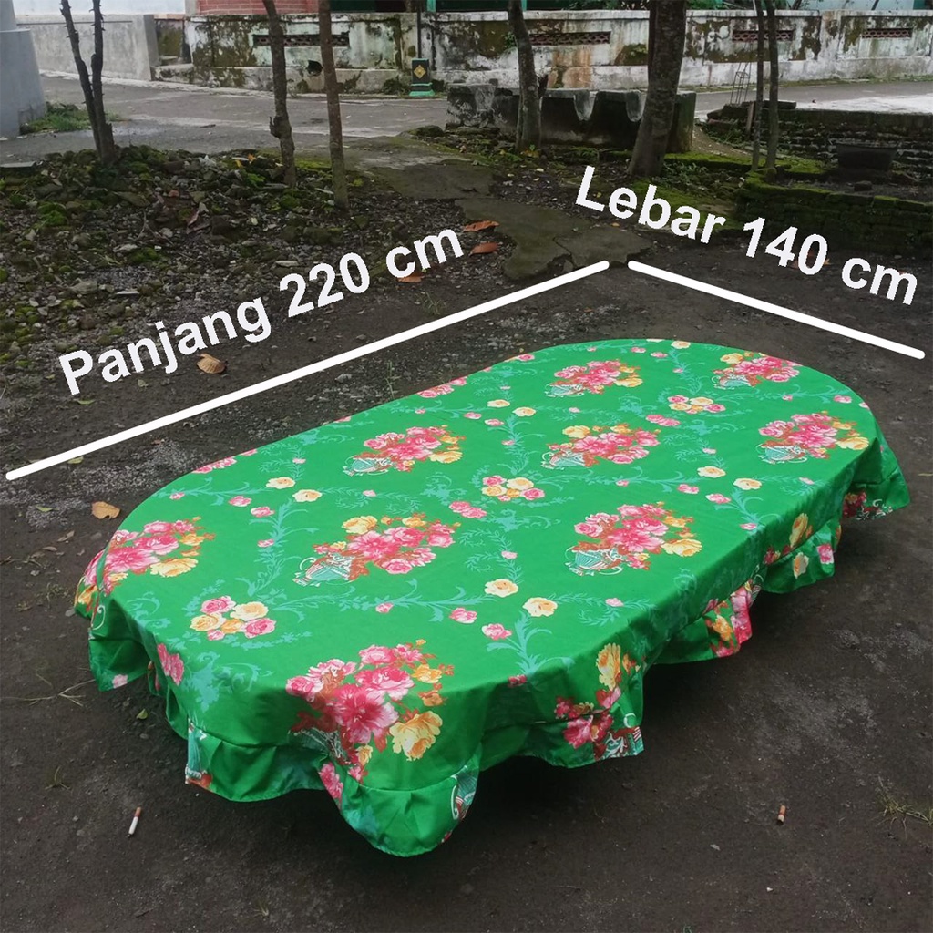 [✅COD] Taplak Meja Makan Oval 4 - 6 kursi Kain Katun Model Rumbai Ukuran 140x220 Dekorasi Perlengkapan Dapur Rumah Tangga Murah Mewah