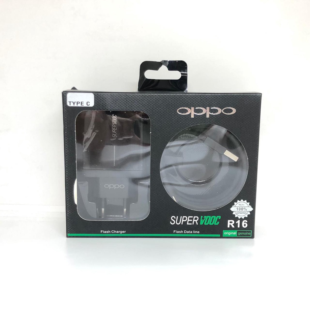 PROMO GROSIR Charger Oppo R16 Super Vocc Micro Dan Type C Casan Oppo R16 Black BY SULTAN