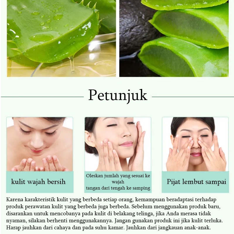 ALOE VERA SOOTHING GEL EKSTRAK LIDAH BUAYA MELEMBABKAN KULIT 100% Ekstrak Lidah Buaya