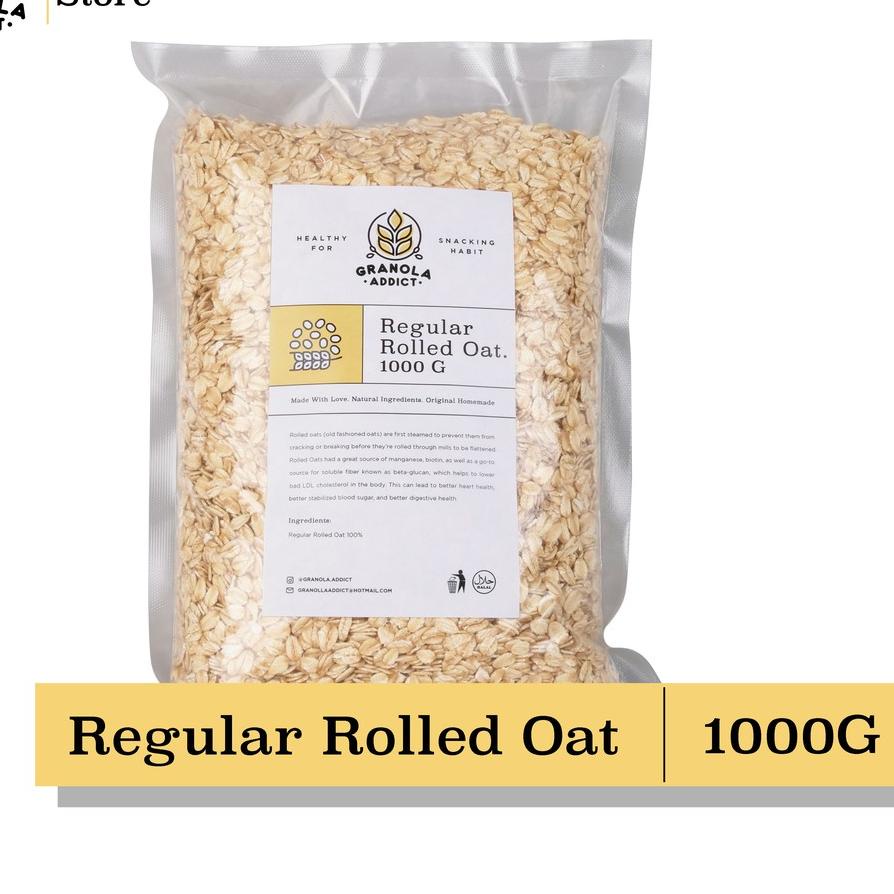 

Terbaik Granola Addict - Rolled Oat / Gandum Utuh / Gandum Kasar 1KG !!
