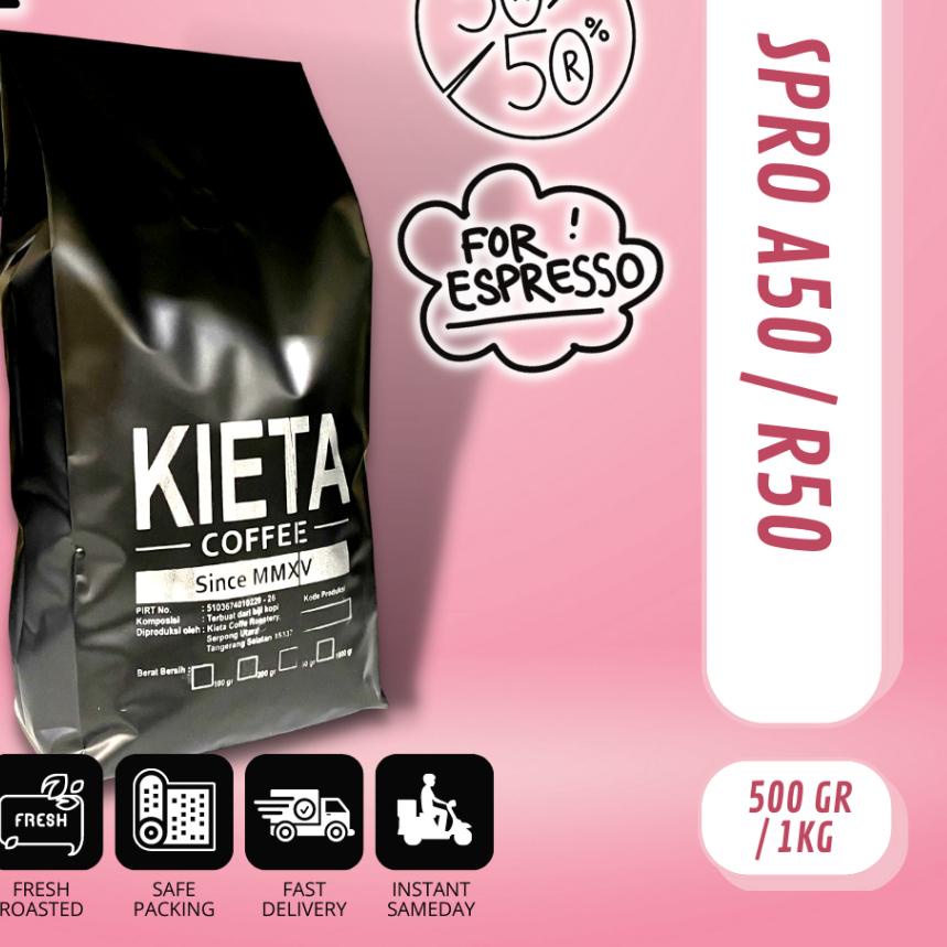 

☉ Biji Kopi 1kg Espresso Blend 50 arabika / 50 robusta ♕