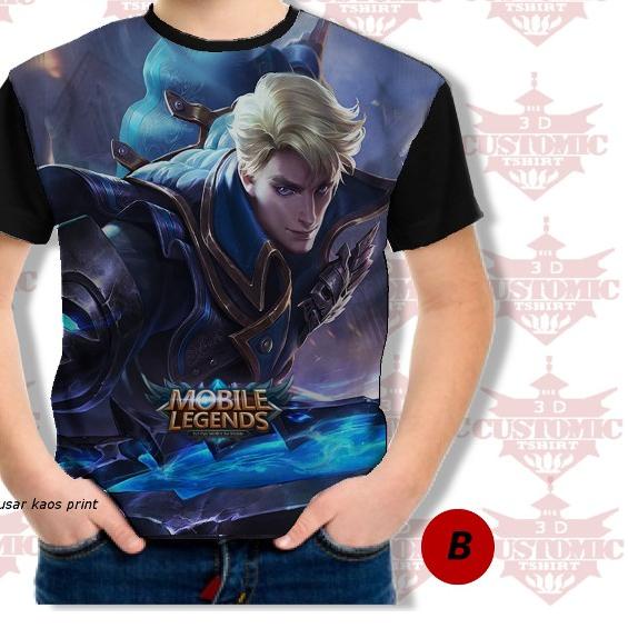 ➩ KAOS MOBILE LEGENDS ANAK - baju anak ALLUCARD - alucard all skin1 ❃