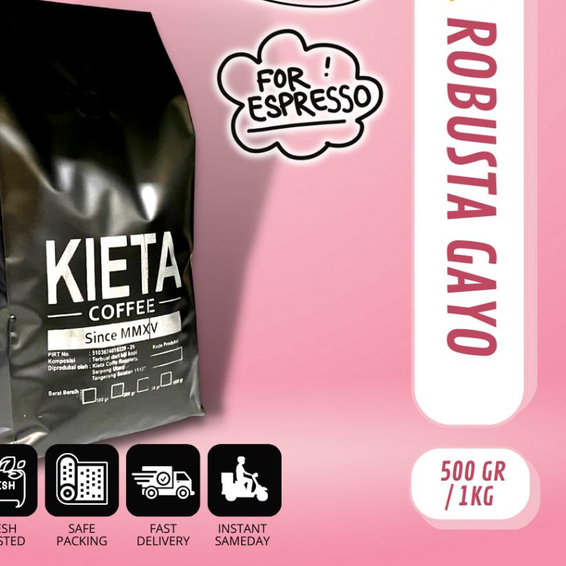 

✩ Biji Kopi Fine Robusta Aceh Gayo 1kg ♥