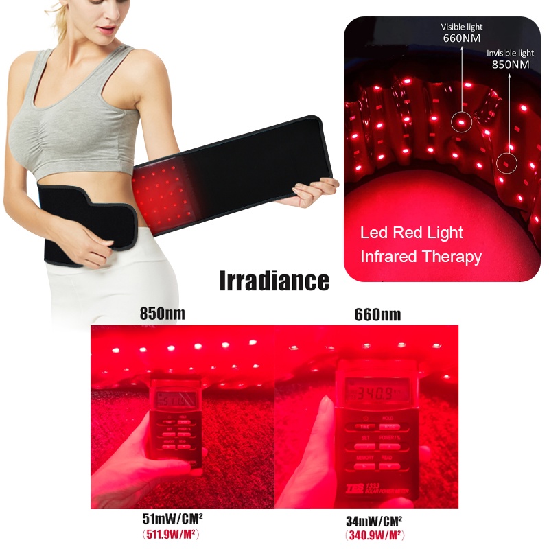 Laser  Alat lampu infrared fisioterapi Terapi Laser Nyeri Sendi red light Infrared 850nm 660nm Therapy Back terapi stroke fisioterapi lampu /Fat Burning Belt Penurunan berat badan