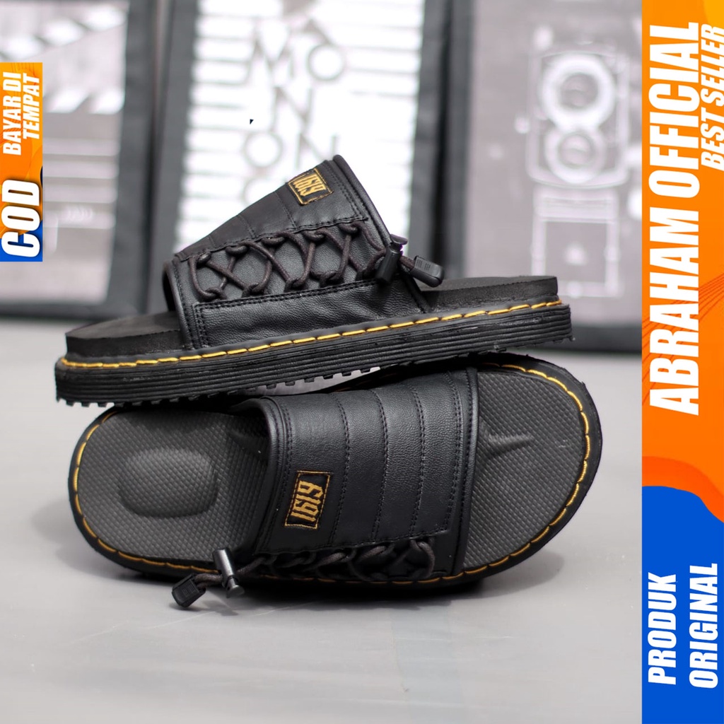 Sandal Slide Pria Docmart Sendal Selop Pria Distro Original Abraham Patrick