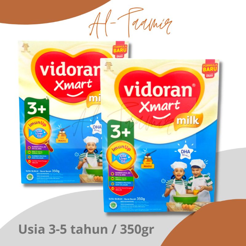 

350gr VIDORAN XMART 3+ / Susu Usia 3-5 Tahun / Cokelat dan Madu