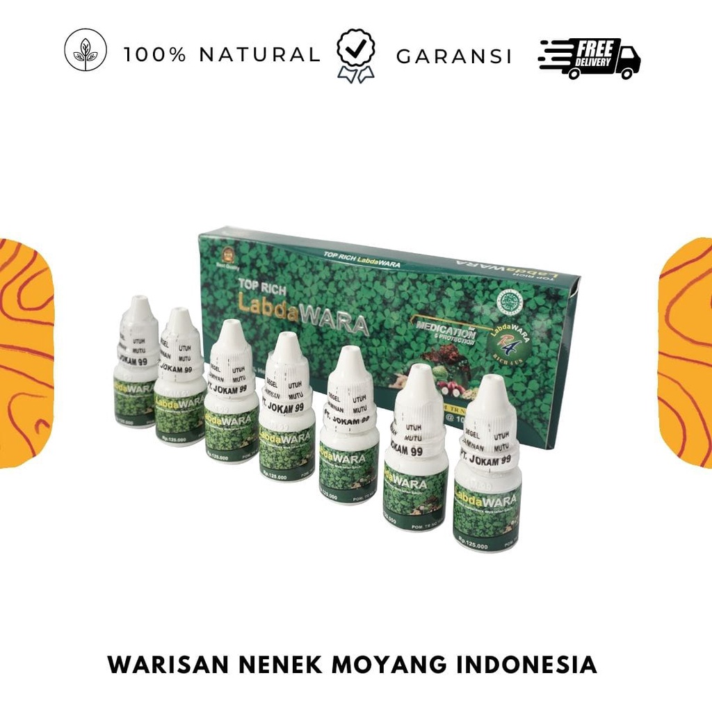 LabdaWARA Asli 100% Jamu Tetes Herbal Alami [Dus Isi 7 Botol]