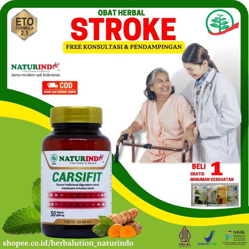 Obat Stroke Ampuh Lumpuh Terapi Stroke Saraf Otak Struk Ringan Ampuh Carsifit Naturindo Obat Stroke 