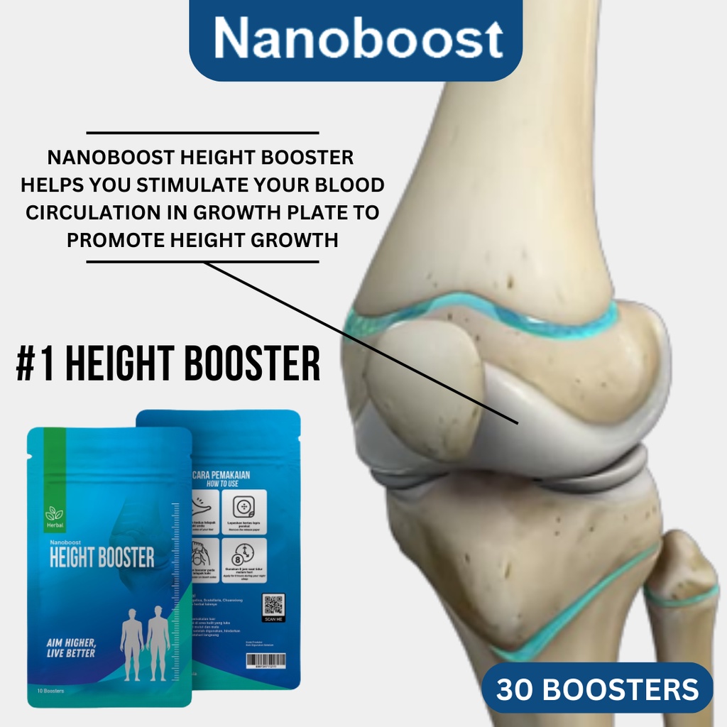 Nanoboost Height Booster Koyo Peninggi Badan Taller Patch Herbal Alami 30pcs