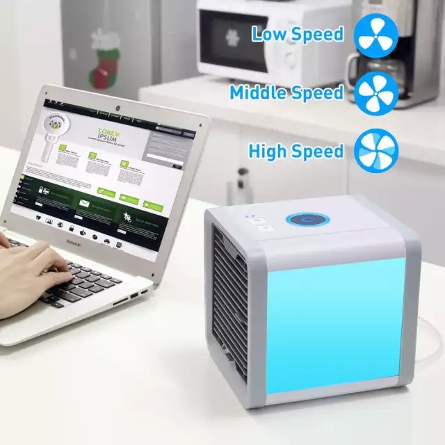 AC Mini Ac Mini Portable Kipas Cooler Penyejuk Ruangan Pendingin Lampu Tidur - ac mini(H3Z9) 2X Lebi