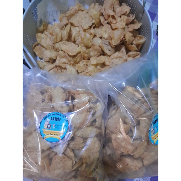 

Keripik Bawang Renyah 250gr/Keripik Bawang Premium